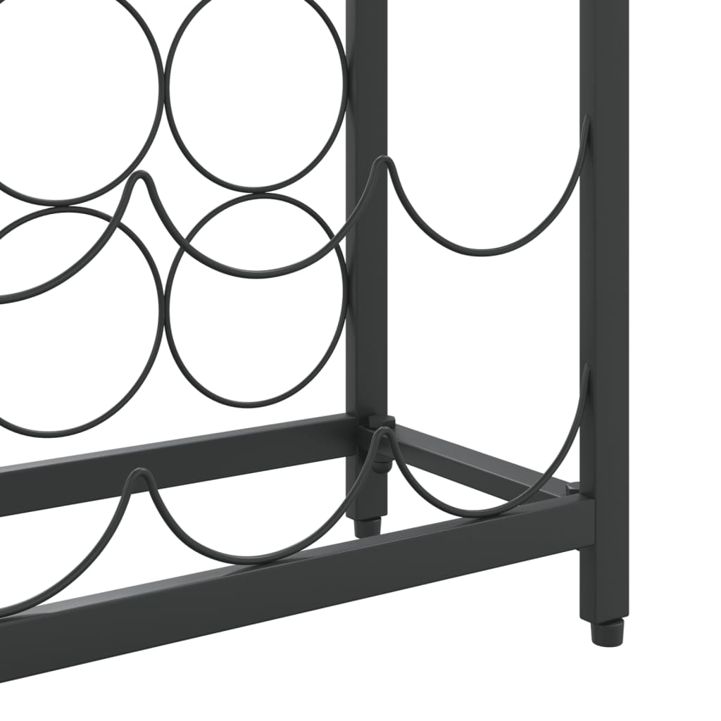 Wine Rack for 27 Bottles Black 34x18x100 cm Wrought Iron
